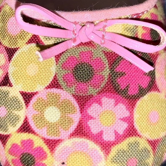 Pediped Baby Girl Floral Velcro Closure Soft Soled Mary Jane Shoes 6-12mos - Picture 5 of 10